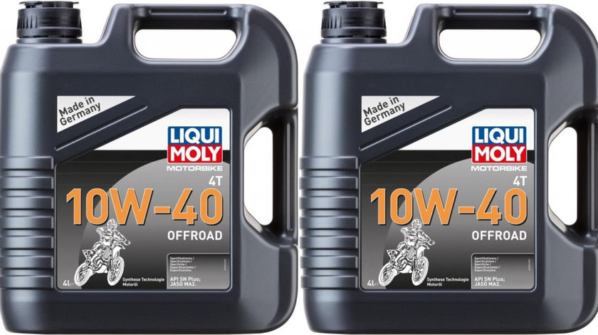 Set 2 Buc Ulei Motor Liqui Moly Motorbike 4T 10W-40 Offroad 4L 3056