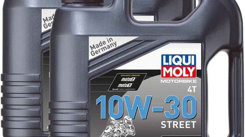 Set 2 Buc Ulei Motor Liqui Moly Motorbike 4T 10W-30 Street 4L 1688