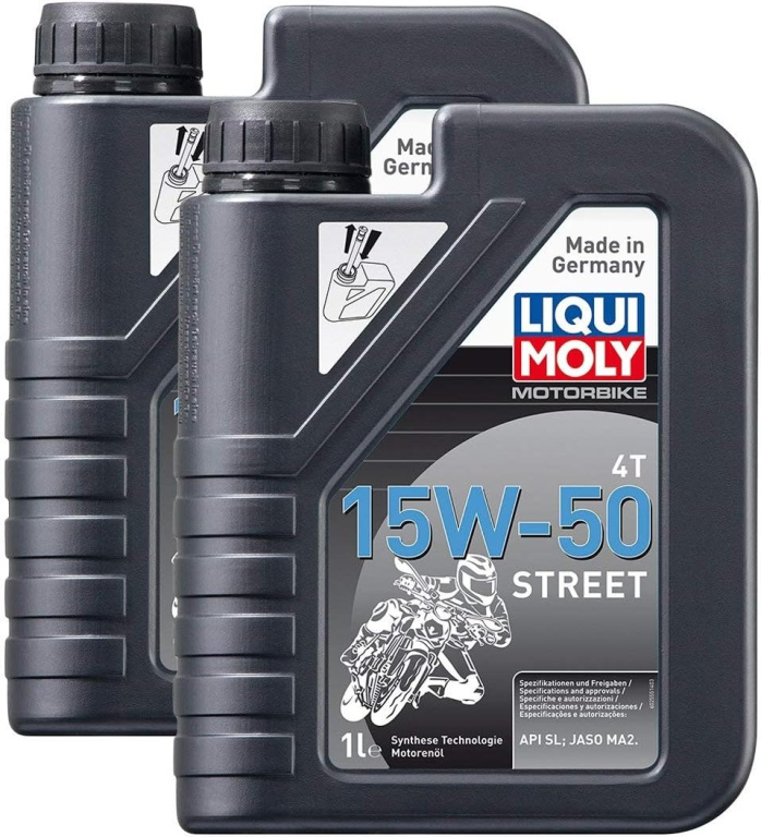 Set 2 Buc Ulei Motor Liqui Moly Motorbike 4T 15W-50 Street 1L 2555