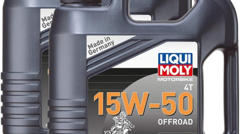 Set 2 Buc Ulei Motor Liqui Moly Motorbike 4T 15W-50 Offroad 4L 3058