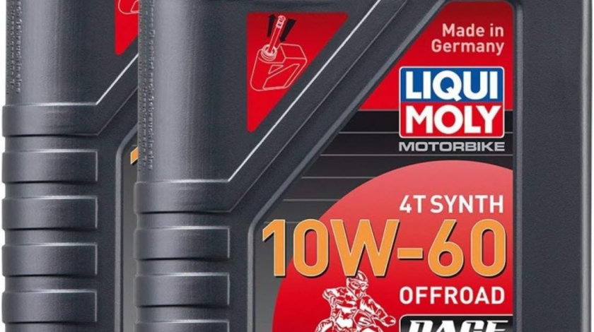 Set 2 Buc Ulei Motor Liqui Moly Motorbike 4T Synth 10W-60 Offroad Race 1L 3053