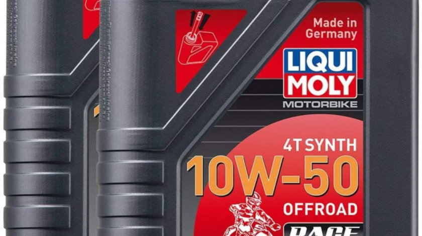 Set 2 Buc Ulei Motor Liqui Moly Motorbike 4T Synth 10W-50 Offroad Race 1L 3051