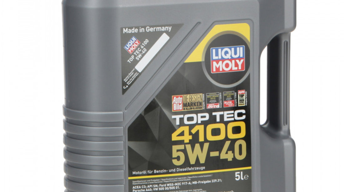 Set 2 Buc Ulei Motor Liqui Moly Top Tec 4100 5W-40 5L 9511