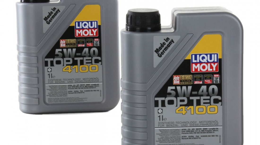 Set 2 Buc Ulei Motor Liqui Moly Top Tec 4100 5W-40 1L 9510