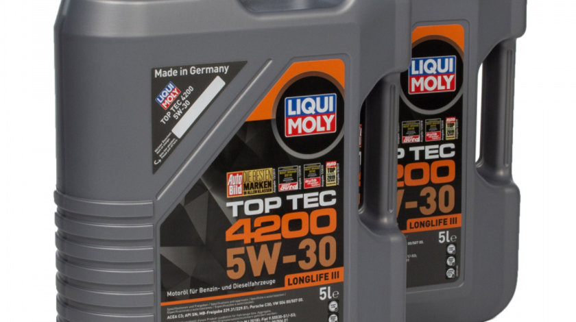 Set 2 Buc Ulei Motor Liqui Moly Top Tec 4200 Longlife III 5W-30 5L 8973