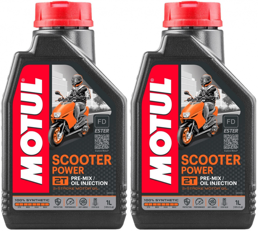 Set 2 Buc Ulei Motor Motul 2T Scooter Power 1L 105881