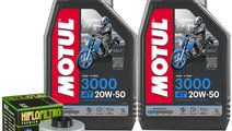 Set 2 Buc Ulei Motor Motul 3000 4T 20W-50 1L 10731...