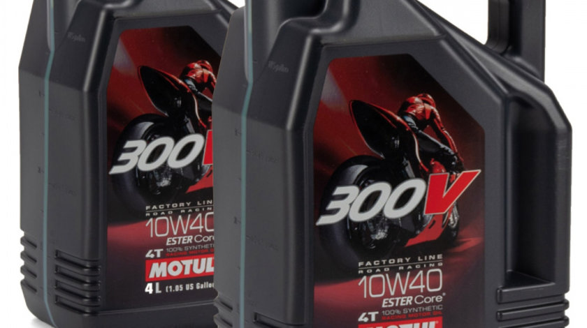 Set 2 Buc Ulei Motor Motul 300V Factory Line 4T 10W-40 4L 104121