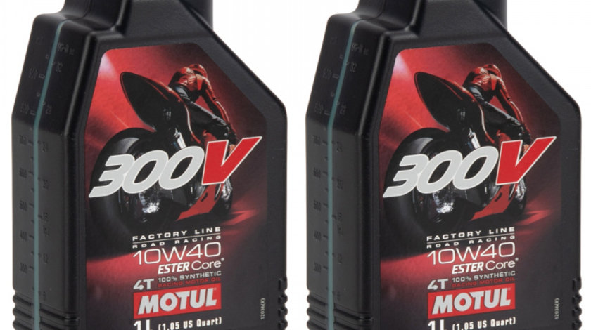 Set 2 Buc Ulei Motor Motul 300V Factory Line 4T 10W-40 1L 104118