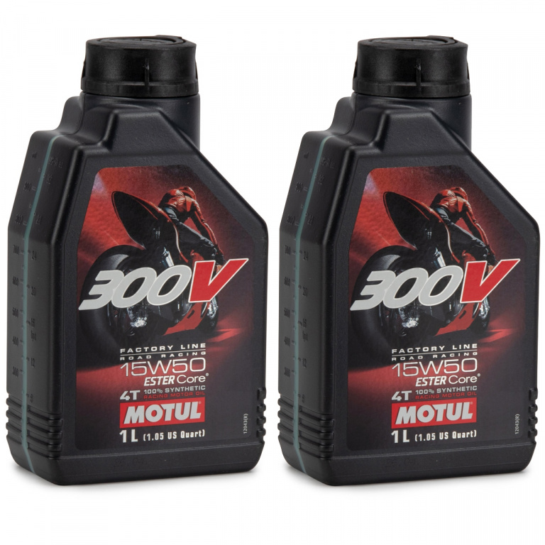 Set 2 Buc Ulei Motor Motul 300V Factory Line 4T 15W-50 1L 104125