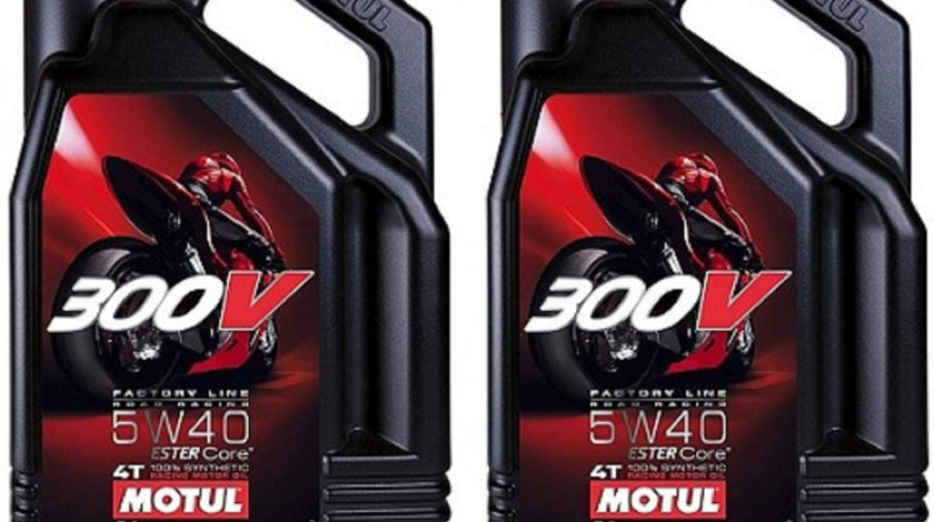 Set 2 Buc Ulei Motor Motul 300V Factory Line Road Racng 4T 5W-40 4L 104115