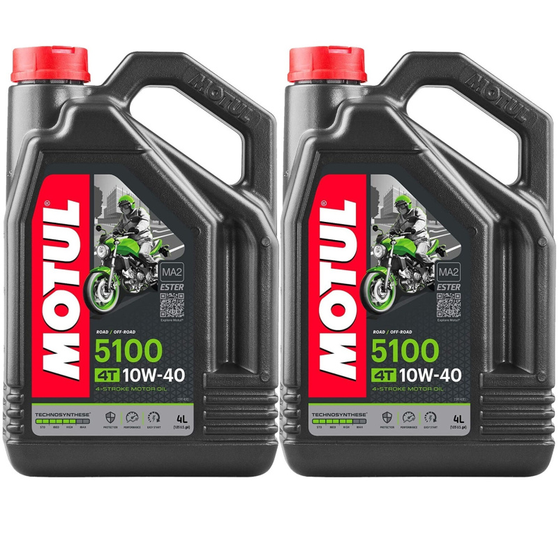 Set 2 Buc Ulei Motor Motul 4T 5100 10W-40 Ester MA2 4L 104068