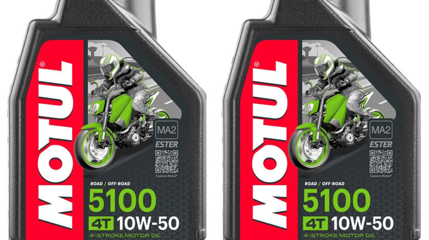 Set 2 Buc Ulei Motor Motul 5100 4T 10W-50 MA2 1L 104074