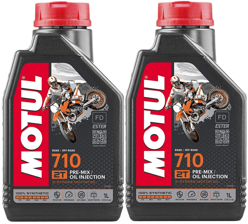 Set 2 Buc Ulei Motor Motul 710 2T 100% Synthetic Ester FD 1L 104034
