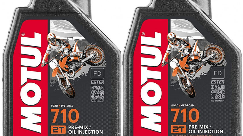 Set 2 Buc Ulei Motor Motul 710 2T 100% Synthetic Ester FD 1L 104034