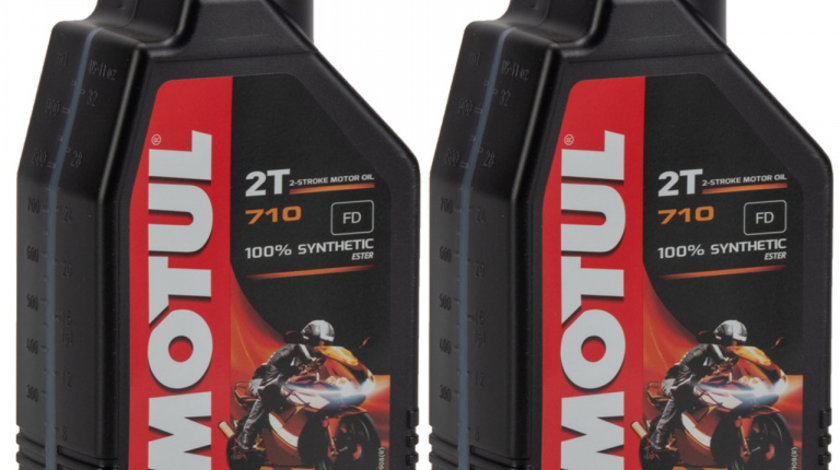 Set 2 Buc Ulei motor Motul 710 2T Synthetic Ester FD 1L 104034