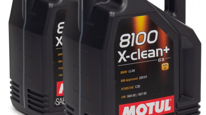 Set 2 Buc Ulei Motor Motul 8100 X-Clean+ 5W-30 5L 106377