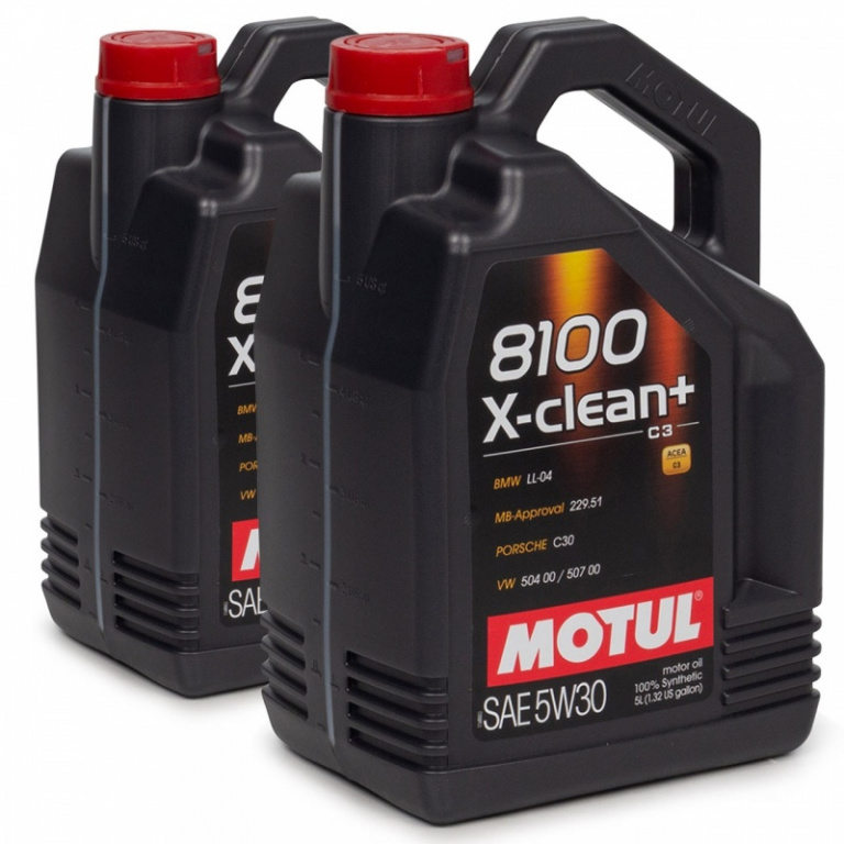 Set 2 Buc Ulei motor Motul 8100 X-Clean+ 5W-30 5L