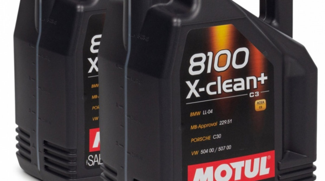 Set 2 Buc Ulei motor Motul 8100 X-Clean+ 5W-30 5L