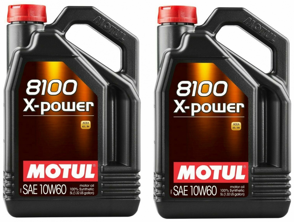Set 2 Buc Ulei Motor Motul 8100 X-Power 10W-60 5L 106144