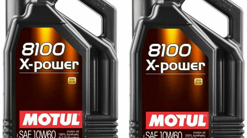 Set 2 Buc Ulei Motor Motul 8100 X-Power 10W-60 5L 106144