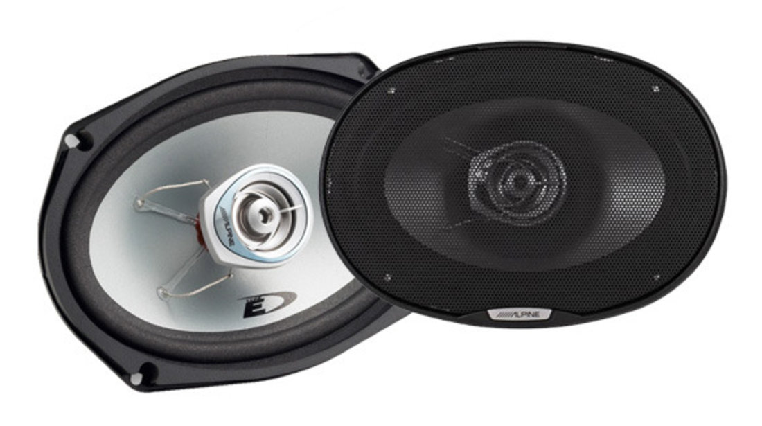 Set 2 Difuzoare Ovale Auto Alpine SXE-6925S 45W RMS 15x23 Cm Boxe 2 Cai Coaxiale