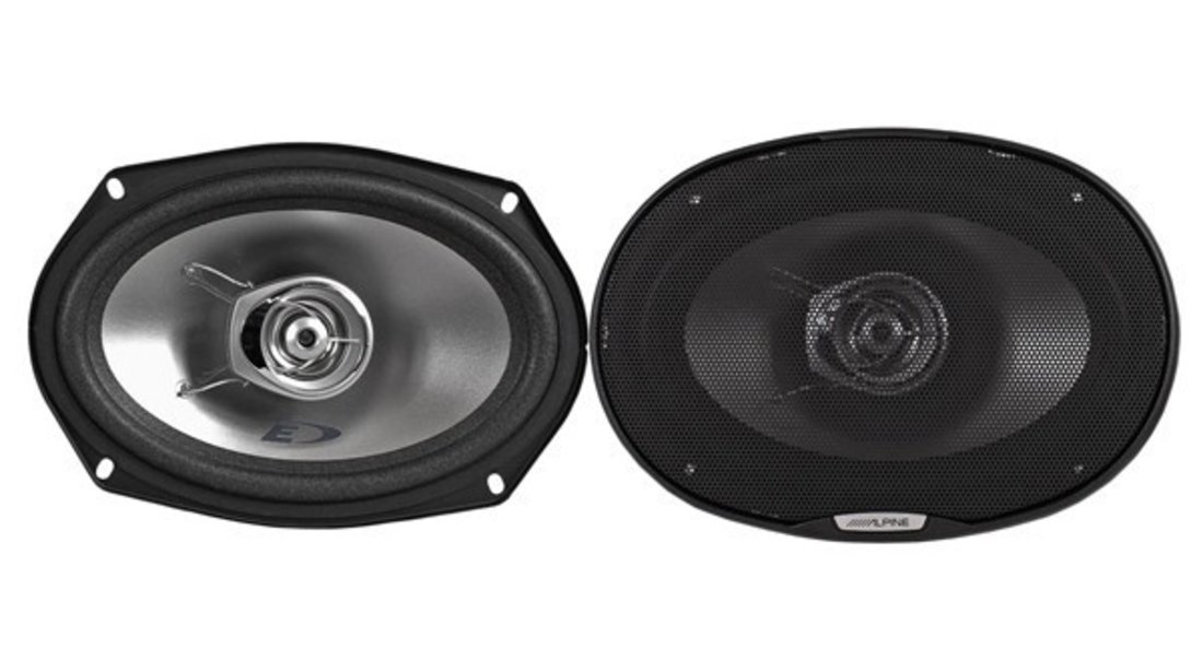 Set 2 Difuzoare Ovale Auto Alpine SXE-6925S 45W RMS 15x23 Cm Boxe 2 Cai Coaxiale