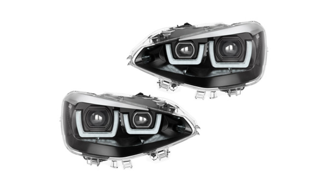 Set 2 Faruri Led Pentru Bmw 1 (f20.f21) (2011-2014) Crom Ledriving Halogen Ledhl103-cm Osram Ams-osram LEDHL108-CM