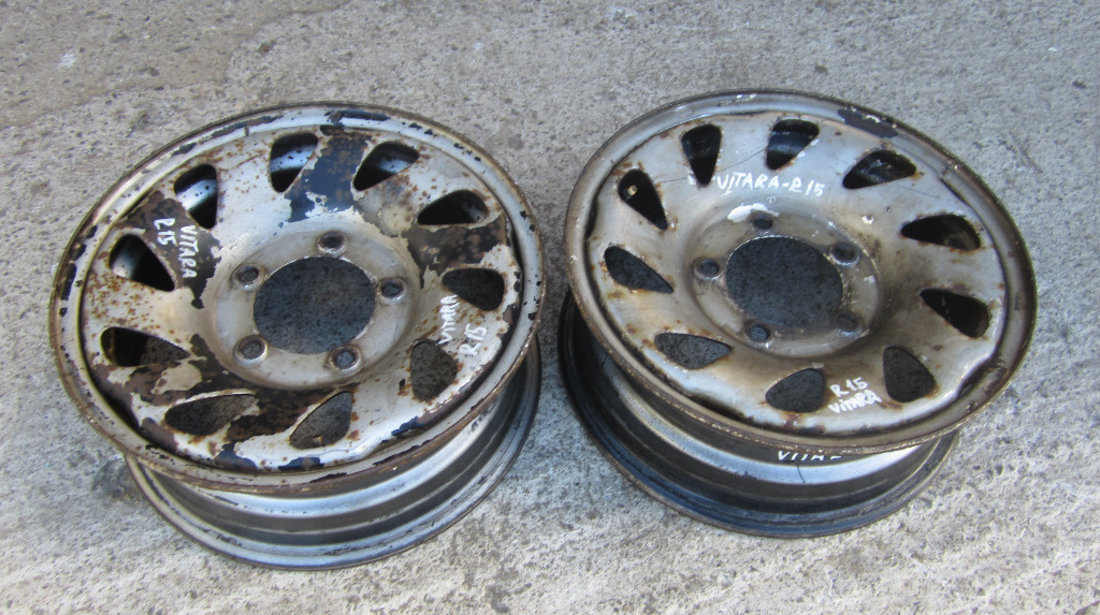 SET 2 JANTE TABLA R15 / 15x5.5JJ SUZUKI VITARA 4x4 FAB. 1988 – 2002 ⭐⭐⭐⭐⭐