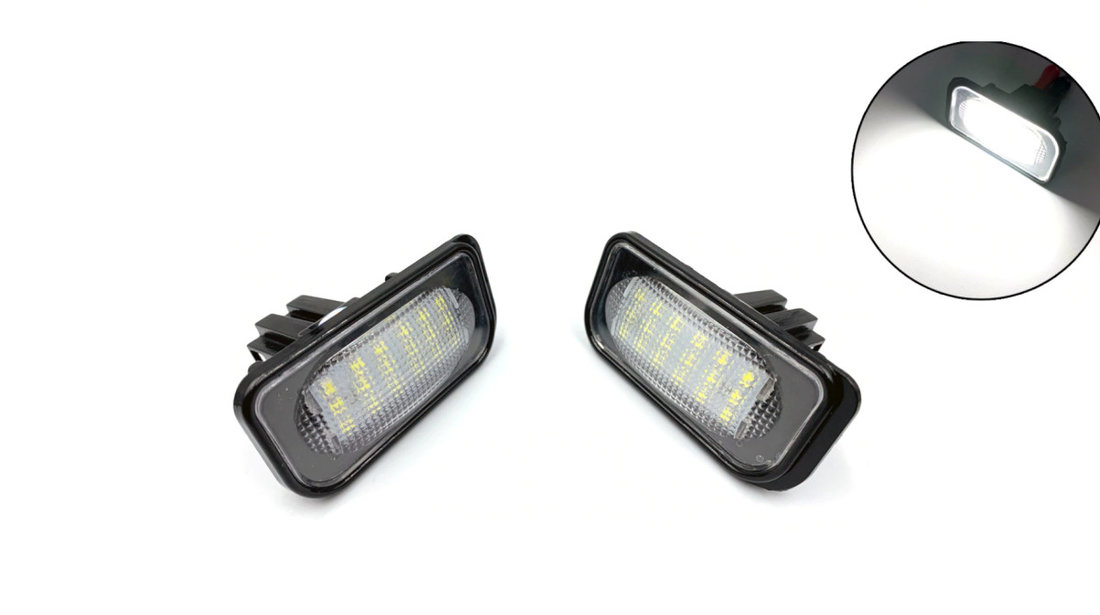 Set 2 Lampi Iluminare Numar Inmatriculare LED pentru Mercedes W203 W211 W219