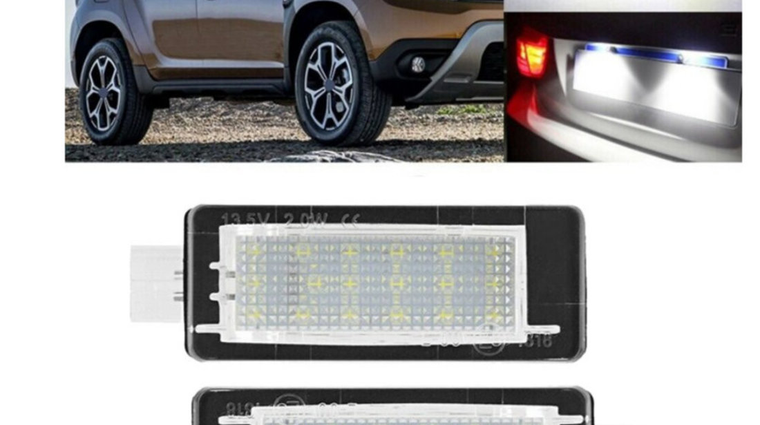 Set 2 Lampi Iluminare numar LED pentru Dacia & Renault Laguna