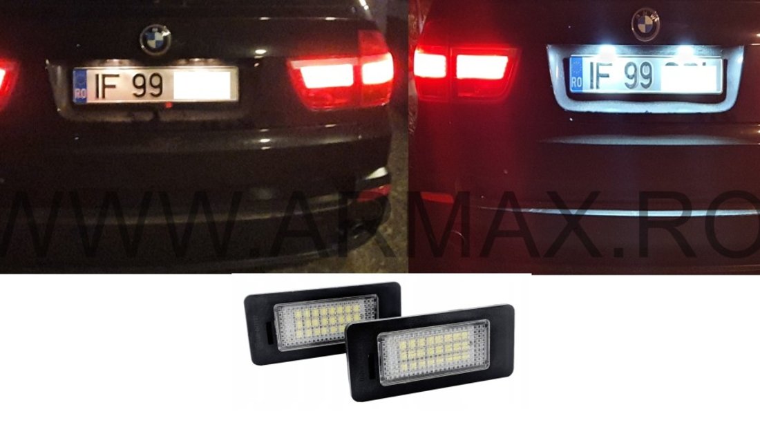 Set 2 lampi led numar fara eroare BMW e82 e90 e91 e39 e60 e61 x5 x6