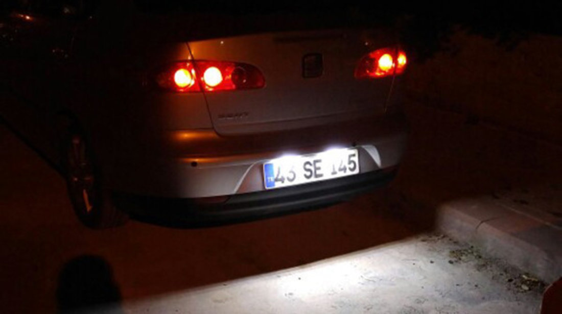 Set 2 Lampi led Seat Leon Toledo Ibiza Cordoba iluminare număr înmatriculare