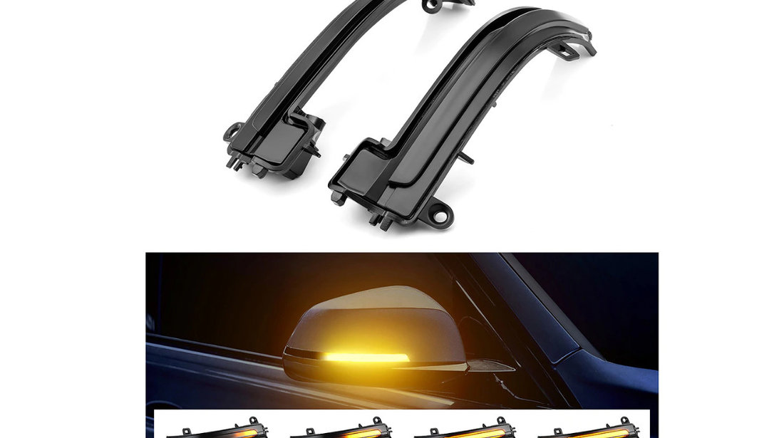 Set 2 Lampi Semnalizare LED Dinamice pentru BMW F20 F21 F22 F23 F30 F31 F31 F32