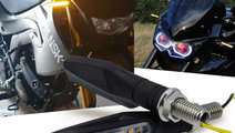 Set 2 lampi Semnalizare Moto SECVENTIALA, cu LED-u...