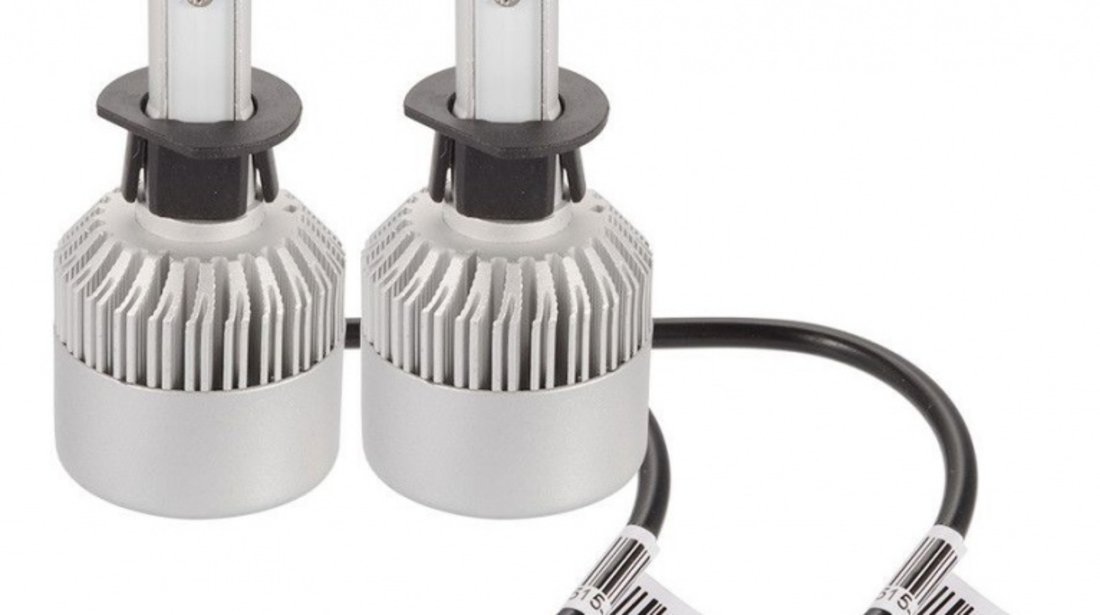 Set 2 Leduri H1 Cob Canbus Pentru Far Auto Putere 72W, Luminozitate 8000 Lm, 12V-24V Alb Cald 4300K 447148