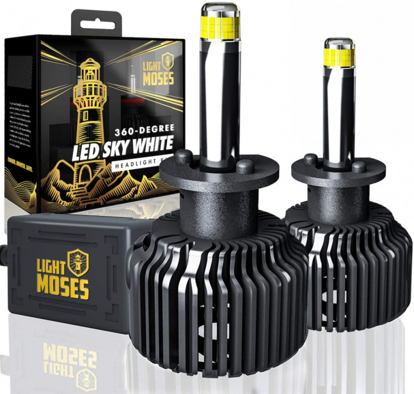 Set 2 Leduri H1 M9 Canbus 360 Grade Pentru Far Auto, Putere 80W/Set, Luminozitate 8000 Lm/Set, 12V M9-H1 984825