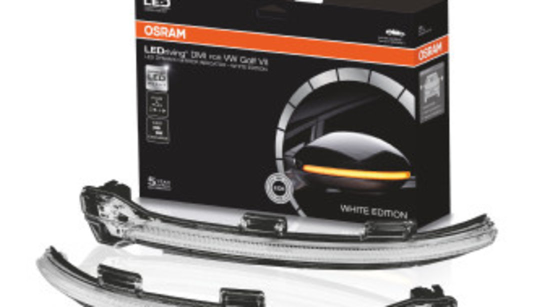 SET 2 MODULE SEMNALIZARE DINAMICA LED (ALB) PENTRU OGLINZI VW GOLF VII (2012-2019). TOURAN II (2015-) OSRAM LEDDMI 5G0 WT S OSRAM