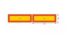 Set 2 placute reflectorizante 565x196mm aluminiu r...