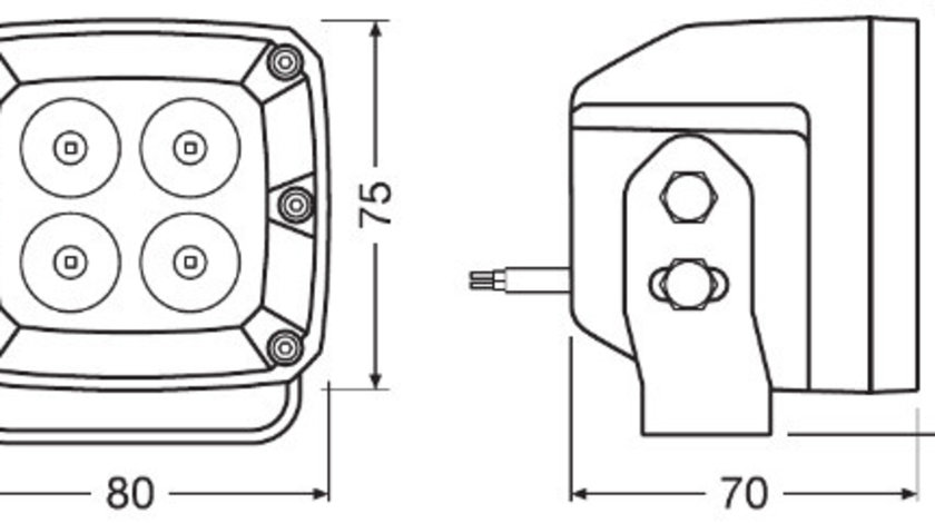 SET 2 PROIECTOARE LED 6000K, 1300 LM - LEDriving CUBE VX80-SP OSRAM LEDWL101-SP OSRAM