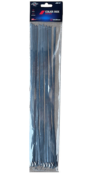 Set 20 Buc Coliere Fasete Inox Carmax 4.6x350mm 55499