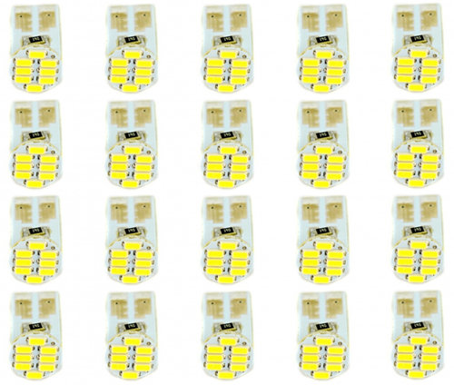 Set 20 Buc Led T10 12V 8 SMD 1206 Alb JSUN38 090221-4