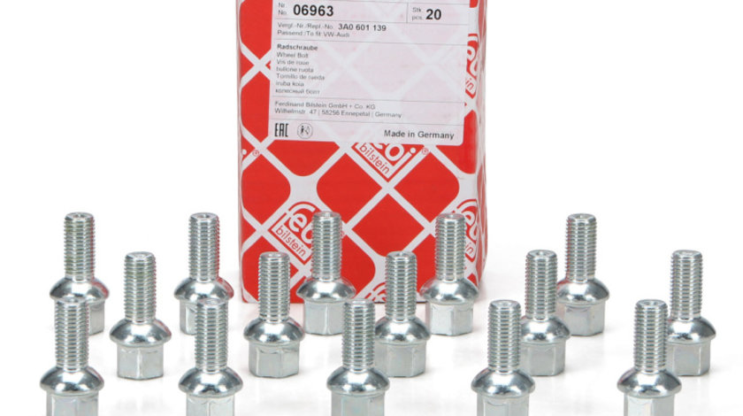 Set 20 Buc Prezon Roata Febi M12 x 1.5 24mm 06963