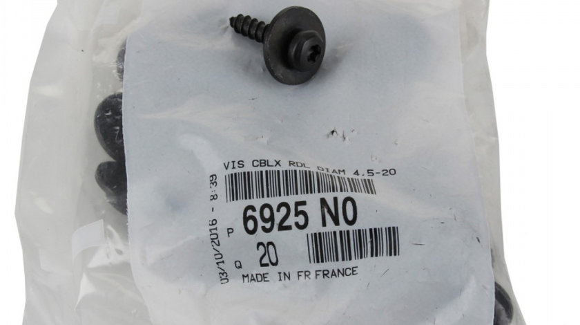 Set 20 Buc Suruburi Autofiletante Scut Motor Oe Peugeot / Citroen 4.5x20 6925.N0