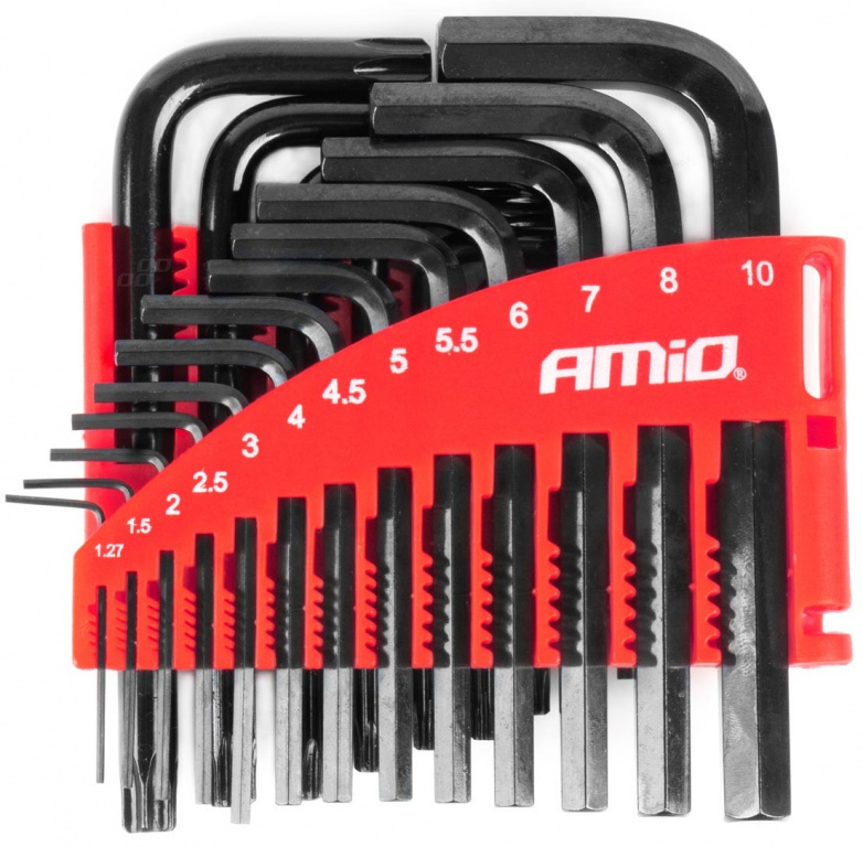 Set 22 Buc Cheie Negative Hexagonale Imbus Si Torx Tip L Negre Amio 04297