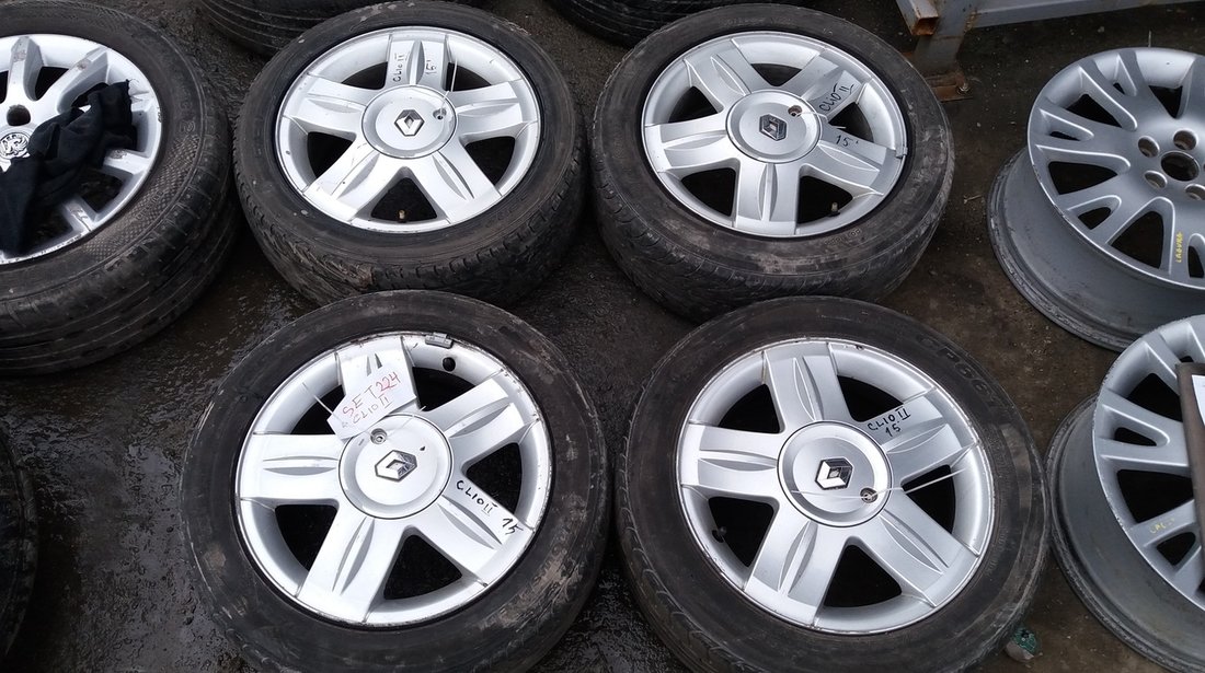 Set 224 - Jante aliaj Renault Clio 2, R15, 4 x 100 - cod REN-4A-25