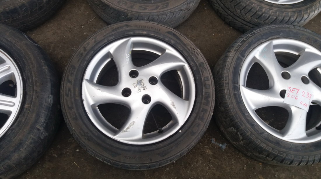 Set 238 - Jante aliaj Peugeot 206, R15, 4 x 108 - cod PEU-4A-16