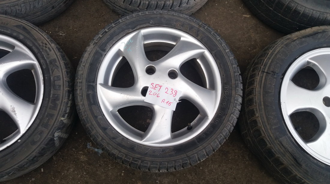 Set 238 - Jante aliaj Peugeot 206, R15, 4 x 108 - cod PEU-4A-16