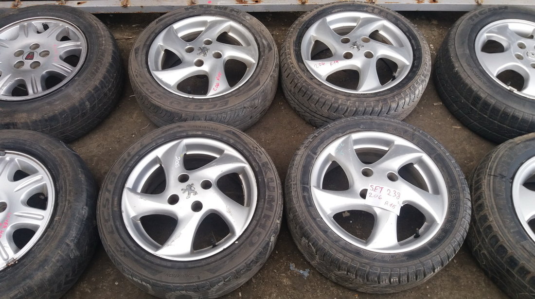 Set 238 - Jante aliaj Peugeot 206, R15, 4 x 108 - cod PEU-4A-16