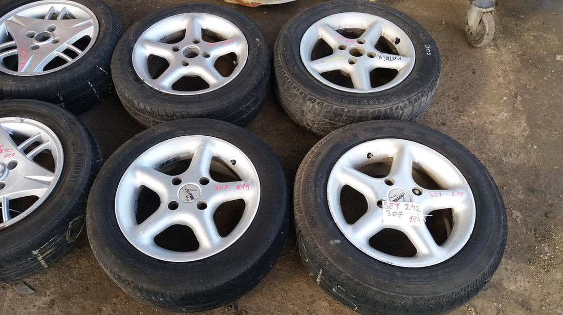 Set 242 - Jante aliaj Peugeot 307, R15, 4 x 108 - cod PEU-4A-17